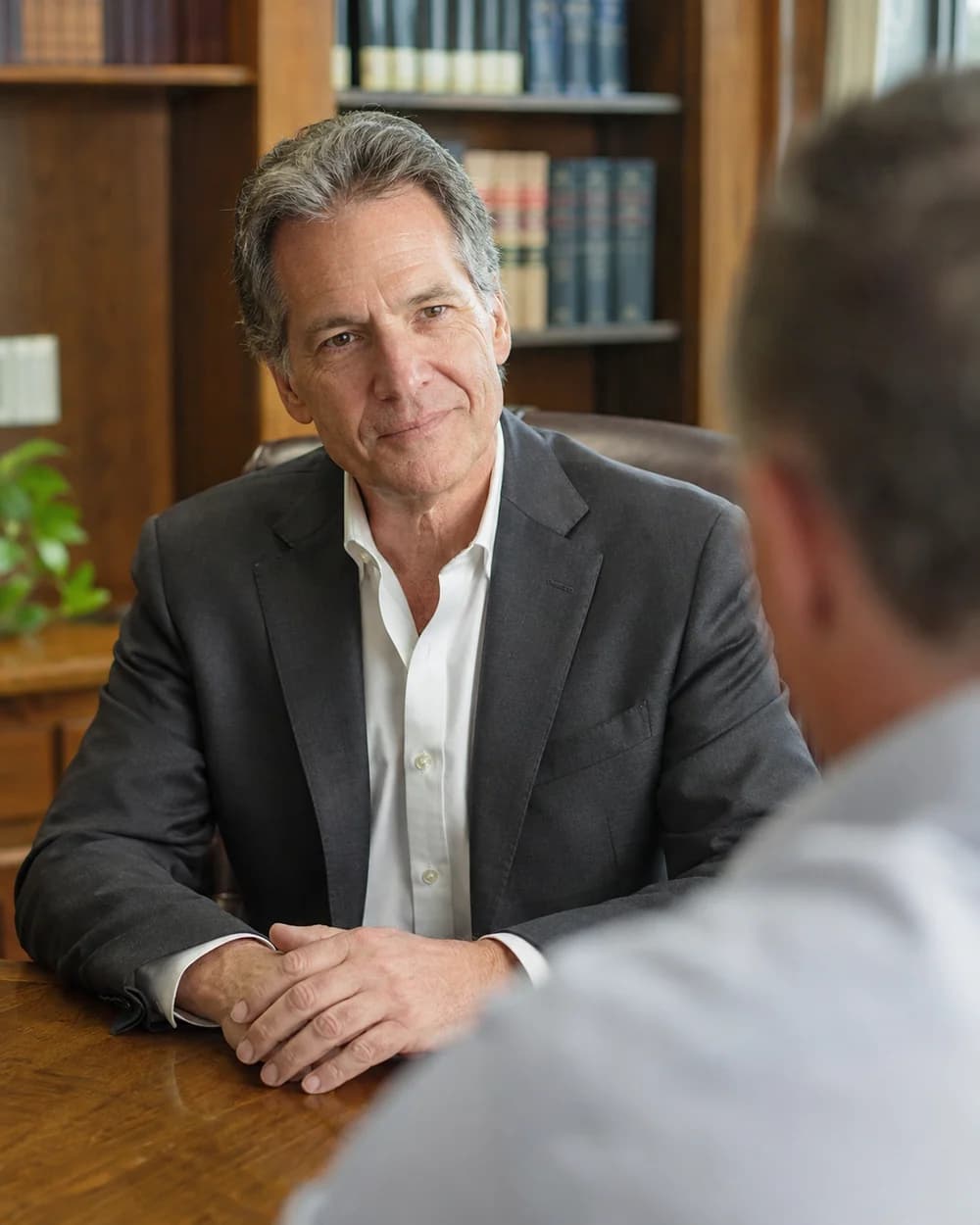 An attorney listening to a client